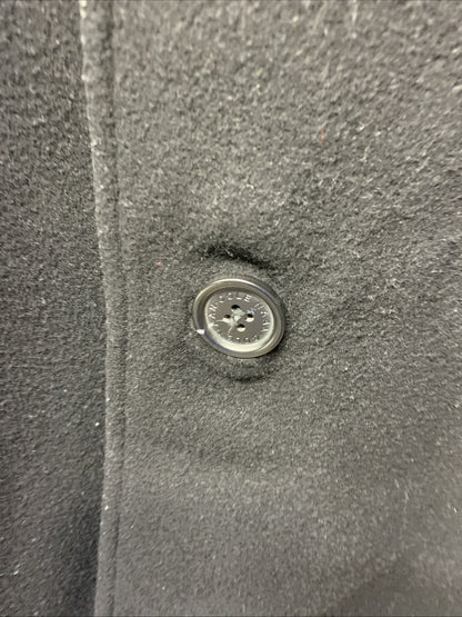 Cole Haan Men's Button Up Wool Plush Car Coat Collared Long Sleeve Size Large