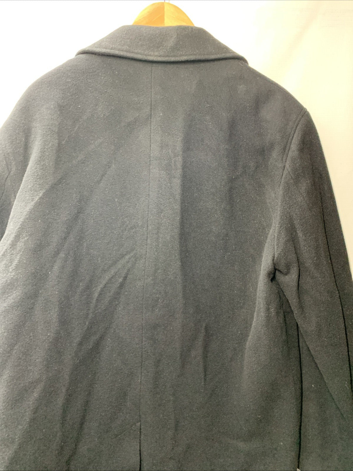 Cole Haan Men's Button Up Wool Plush Car Coat Collared Long Sleeve Size Large
