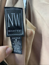 NIGHTWAY Long Swirl Pattern Sequin Gown W/Power Mesh Side Insets & Deep V-Back 8