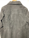 Real Leather Women’s OverCoat Long Sleeve Collared Vintage Style Size Medium