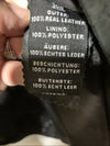 Real Leather Women’s OverCoat Long Sleeve Collared Vintage Style Size Medium
