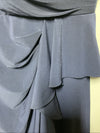 Alex Evenings Women's Long A-line Dress with Illusion Neck And Sleeves Size 16P