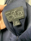 Alex Evenings Women's Long A-line Dress with Illusion Neck And Sleeves Size 16P