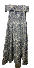 Alex Evenings Womens Formal Ballgown Dress Floral Off-shoulder w/Pockets Size 10