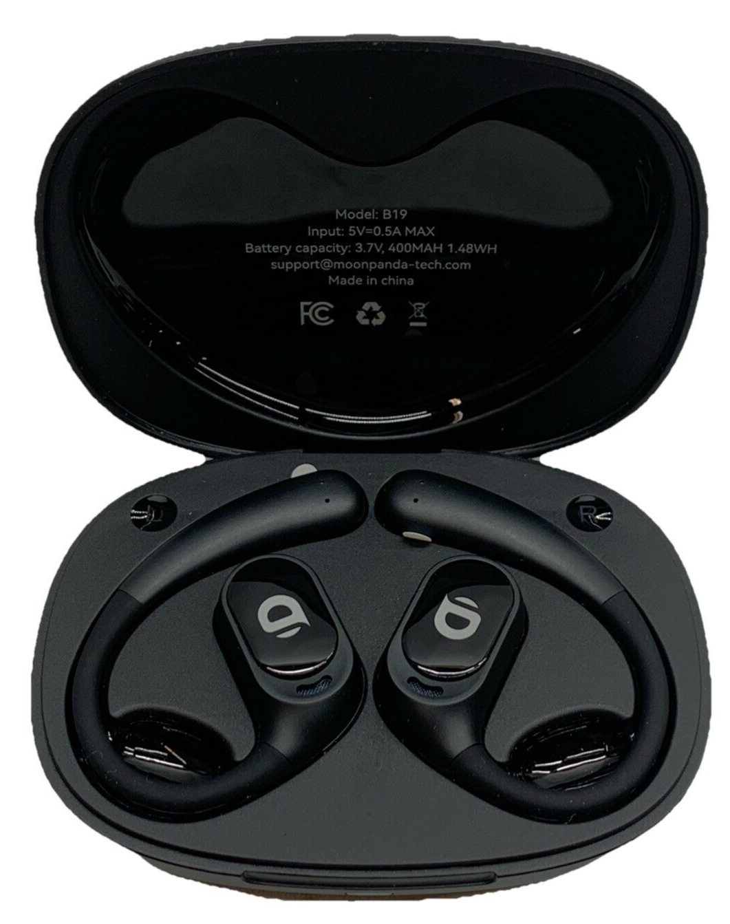 Demicea Open Ear Air Conduction Earphones Black B19 Open Ear Headphones Black