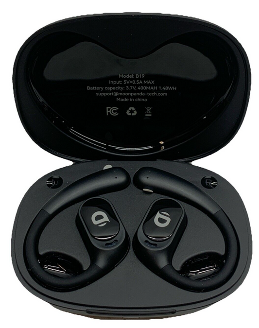 Demicea Open Ear Air Conduction Earphones Black B19 Open Ear Headphones Black