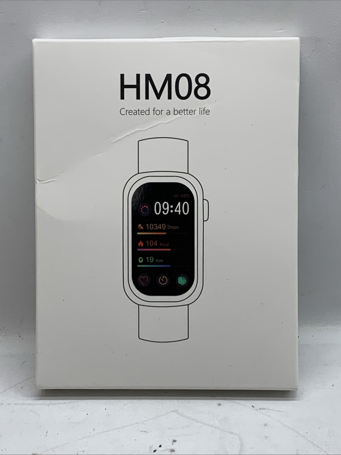 FITVII Fitness Tracker with 24/7 Heart Rate & Blood Pressure HM08 Monitor-Black