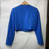 Karl Lagerfeld Women's Long Sleeve Gold Buttoned Cropped Jacket Size 2 Blue