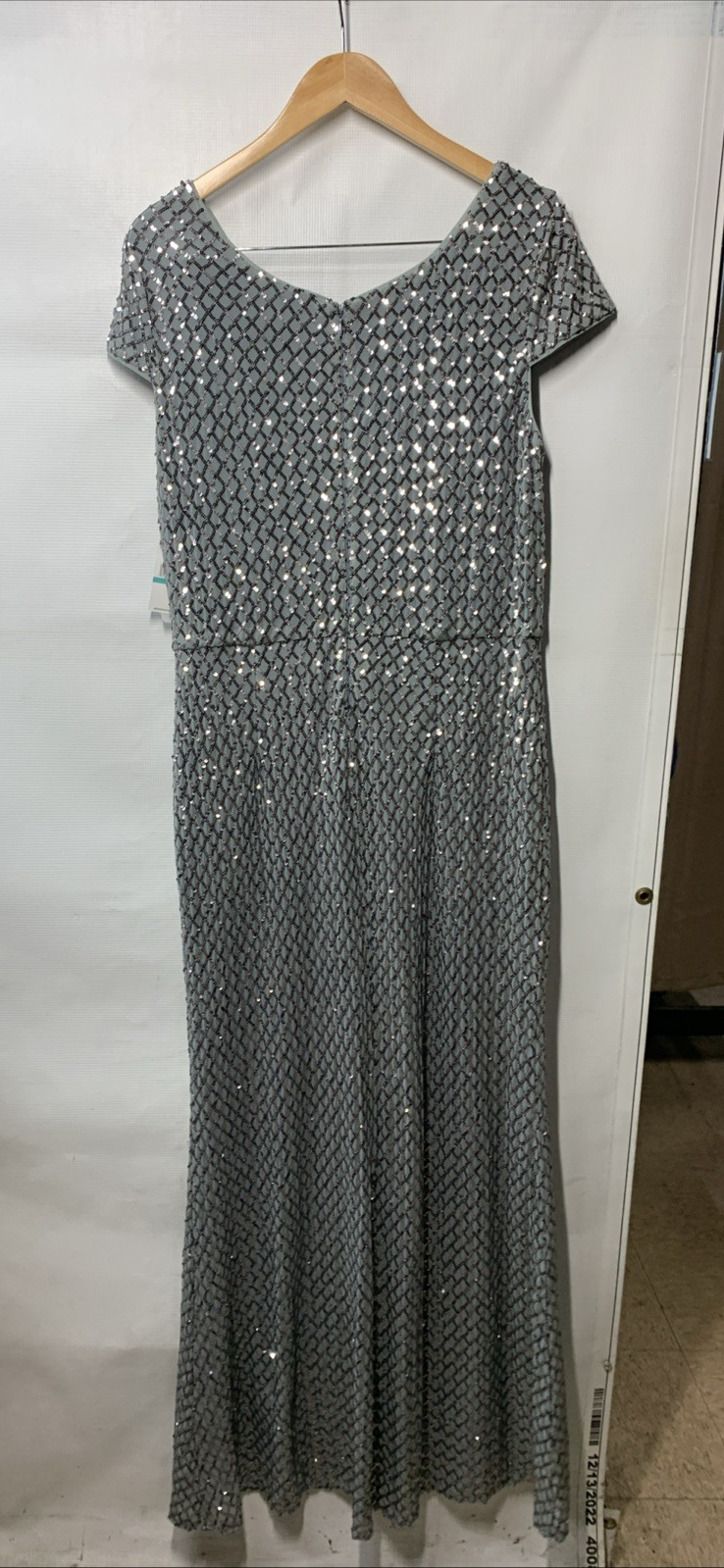 Alex Evenings Women's Long Fit and Flare Dress Formal Elegant Cap Sleeve Size 16
