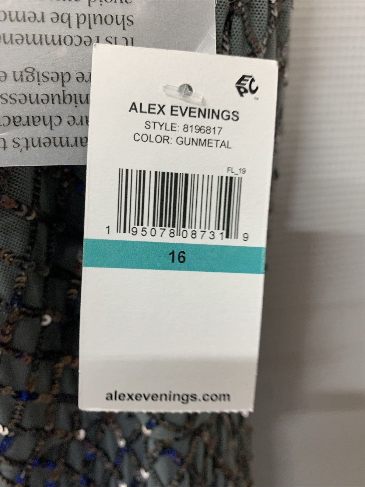 Alex Evenings Women's Long Fit and Flare Dress Formal Elegant Cap Sleeve Size 16