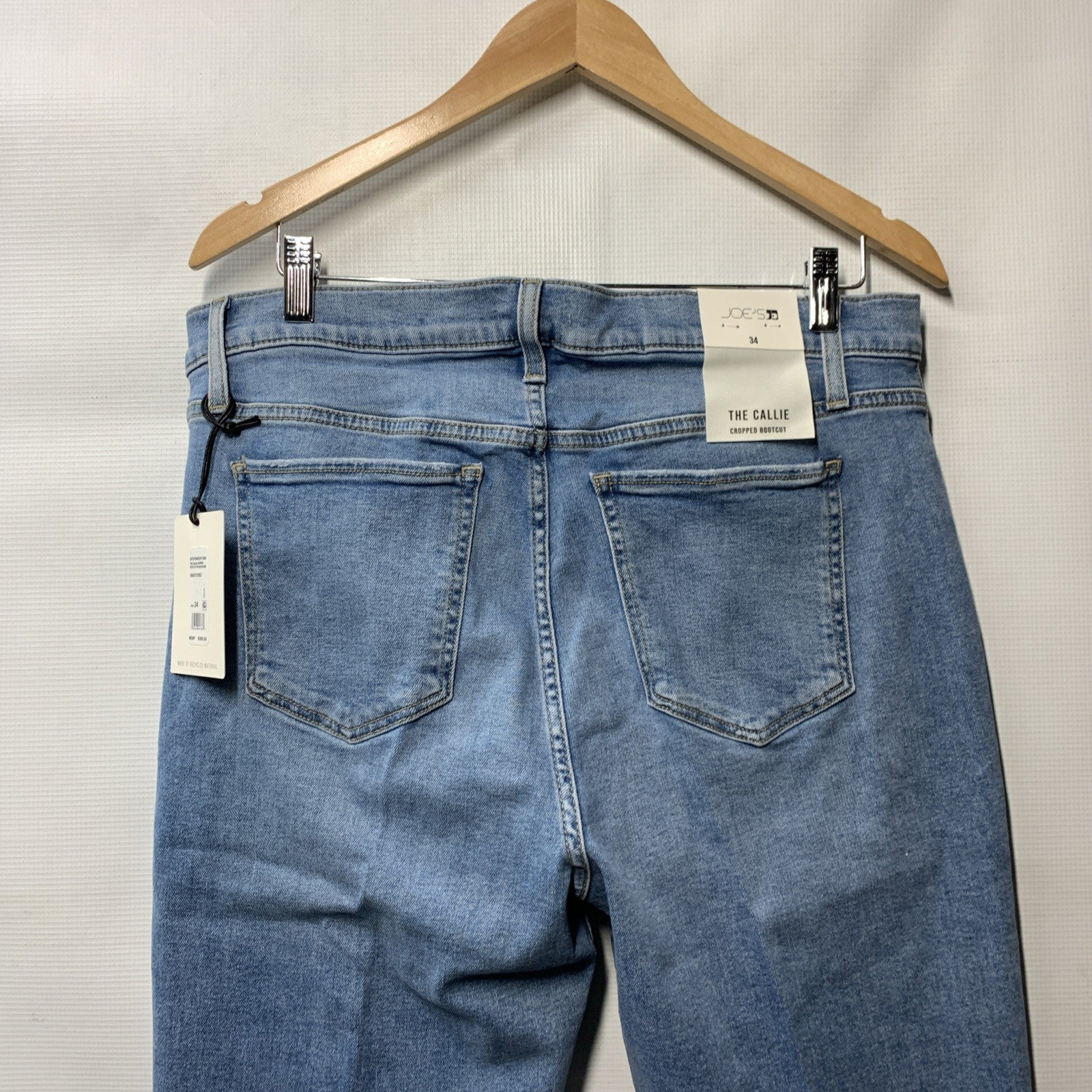 Joes Jeans Women The Callie Cropped Bootcut Long Pant Jean Snatched Size 34x25.5