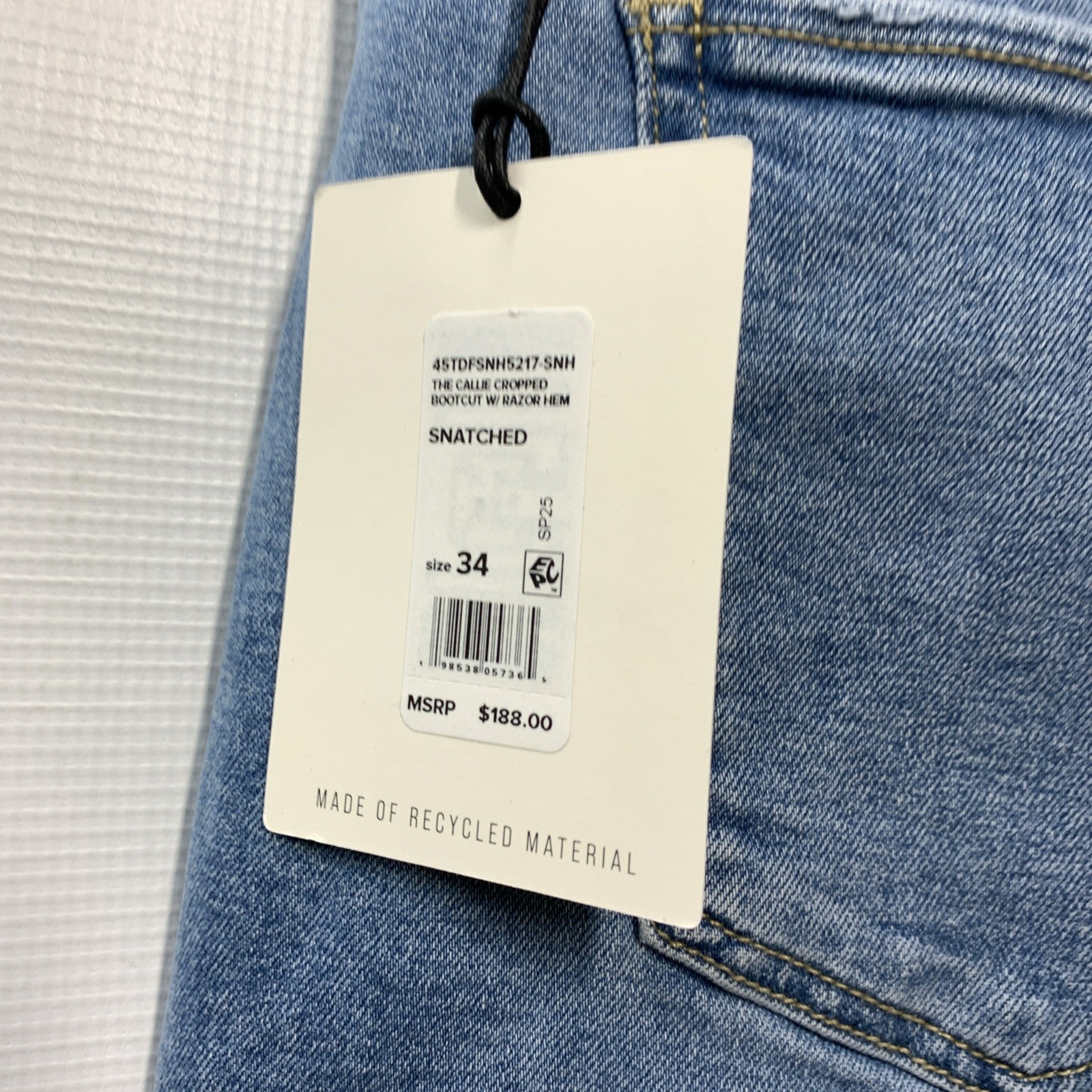 Joes Jeans Women The Callie Cropped Bootcut Long Pant Jean Snatched Size 34x25.5