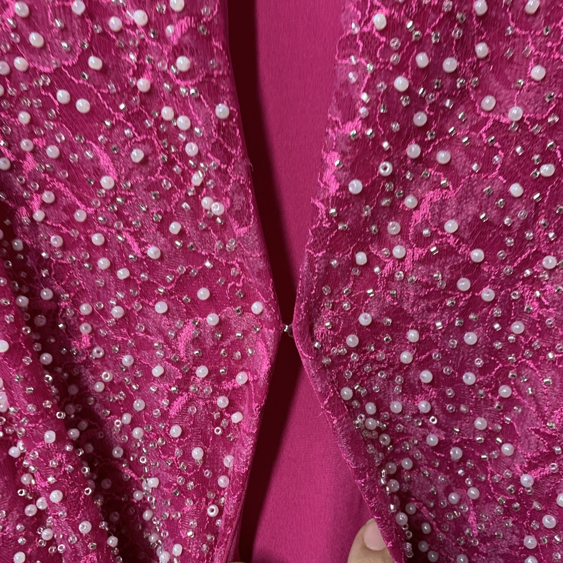 Dress The Population Kirsi Pearl Detail Dress Cocktail Party Long Sleeve Sz XXL