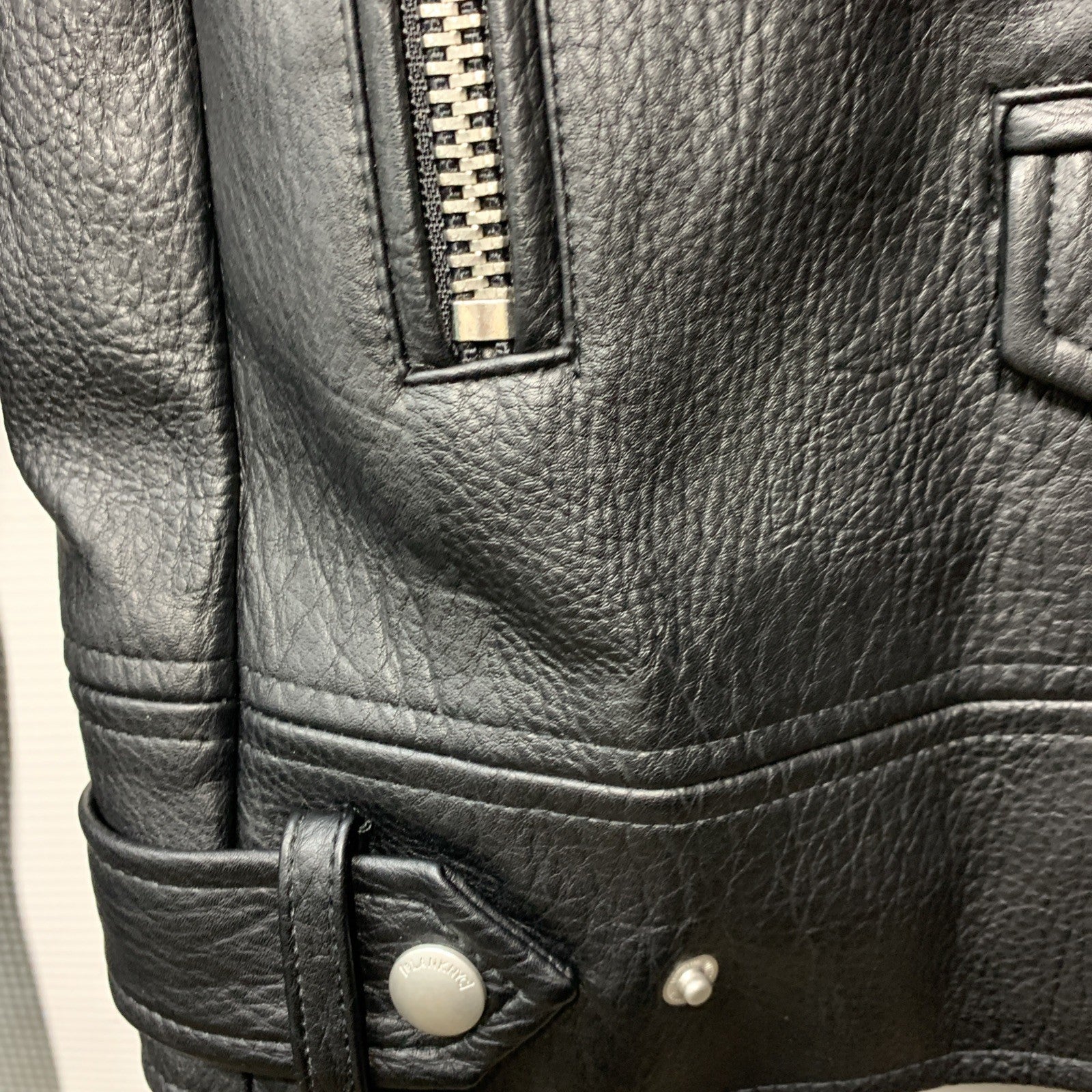 BlankNYC Women's Moto Biker Jacket Long Sleeve Collar with Pockets Size XS Black