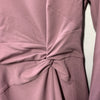 London Times Women's Dress V-Neck Side Twist Flare SLV Sheath with Slit Size 4