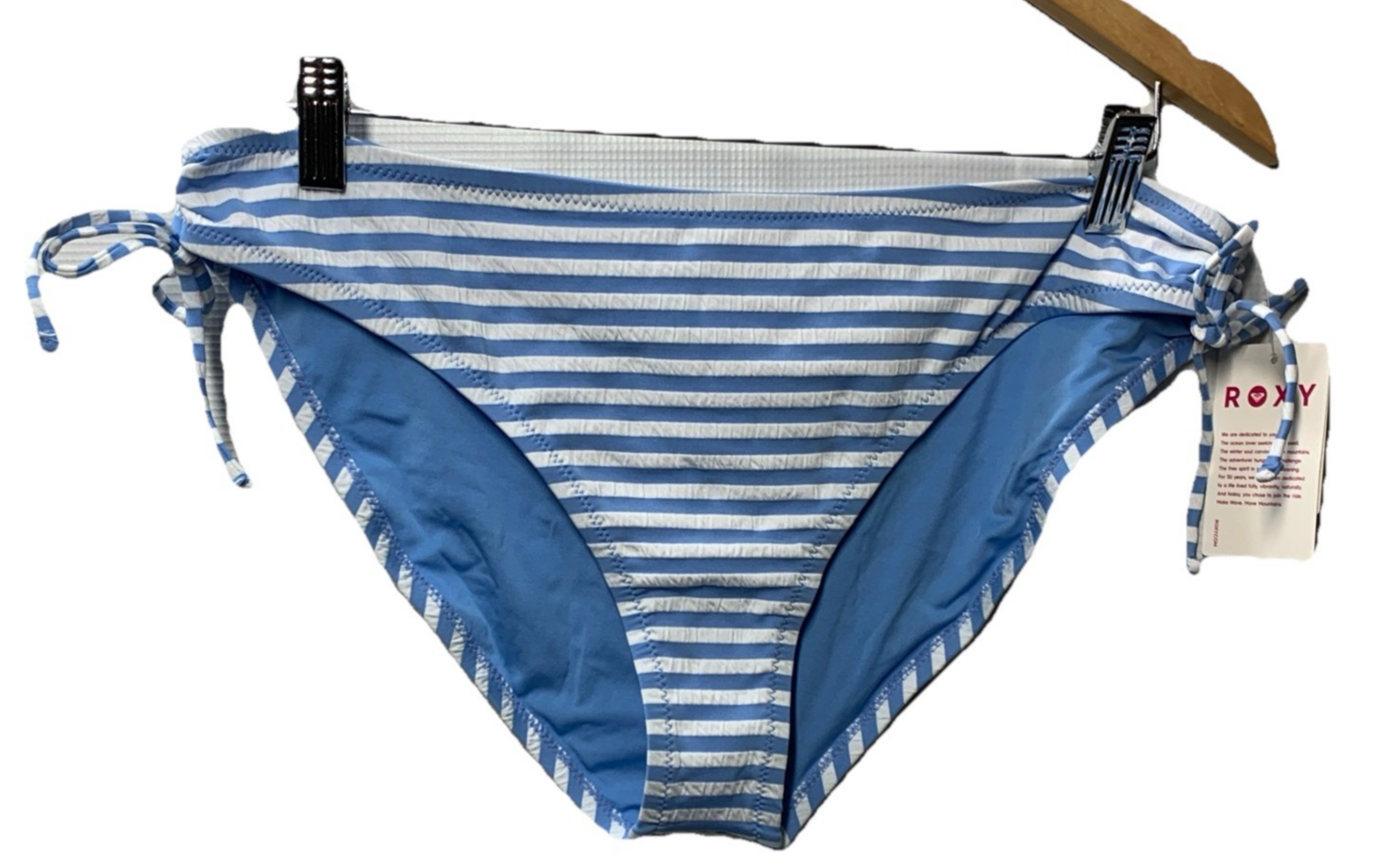 Roxy Women's Pacific Coast Highway Lace Up Hipster Full Bikini Bottom Size XL