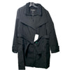 Halston Women’s Black Belted Trench Coat Long Sleeve Collared w/Pocket Size XL
