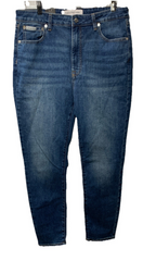 Calvin Klein Women's High Rise Stretch Skinny Long Jean Storm Blue 16/33 27L
