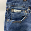 Calvin Klein Women's High Rise Stretch Skinny Long Jean Storm Blue 16/33 27L