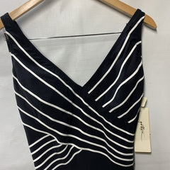 Gottex Embrace V-Neck Surplice One Piece Swimsuit Size 12 Swimwear Black/White