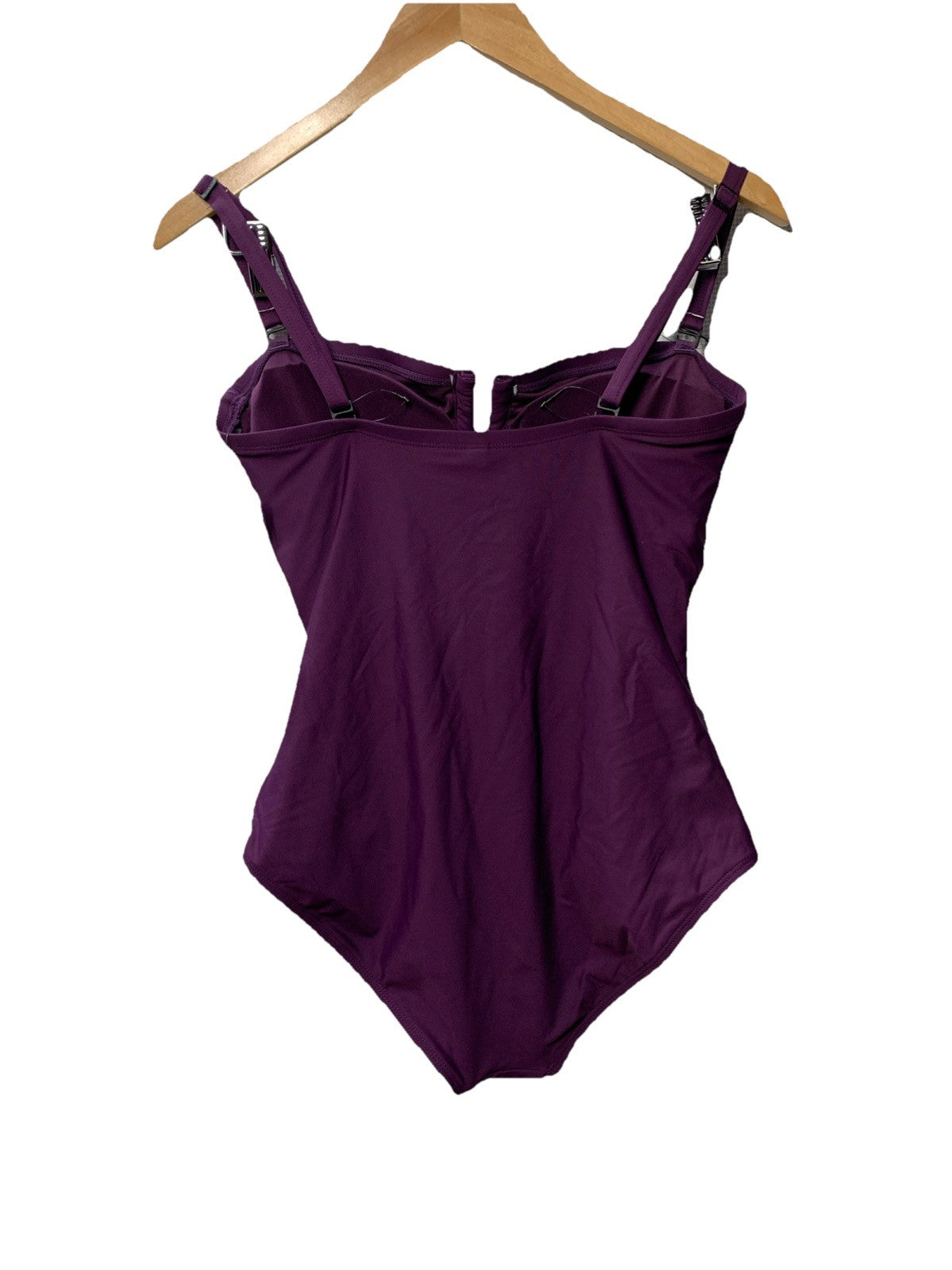 DKNY Women’s One Piece Swimsuit Bathing Suit Swimwear Purple 1943727 Size Large