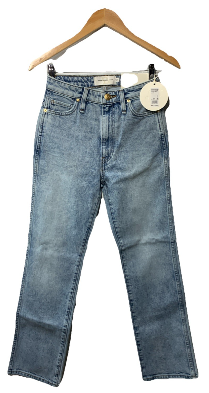 Hudson Jeans Breaux High-Rise Envie Straight Ankle Long Pants w/Pockets Size 25