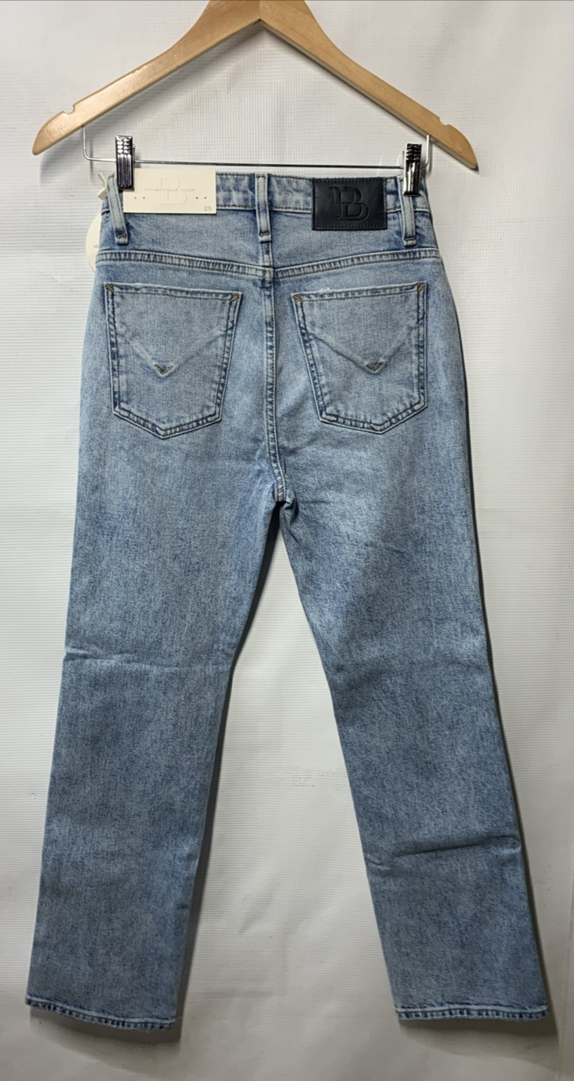 Hudson Jeans Breaux High-Rise Envie Straight Ankle Long Pants w/Pockets Size 25