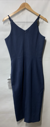 Dress The Population Women's Lyla Plunging Sleeveless Fitted Midi Sheath Dress M