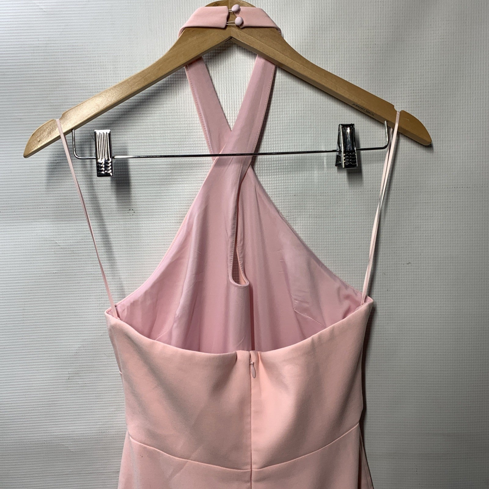 Likely Nia Mermaid Gown Maxi Sleeveless Keyhole Halter Neck Pink Elegant Size 0