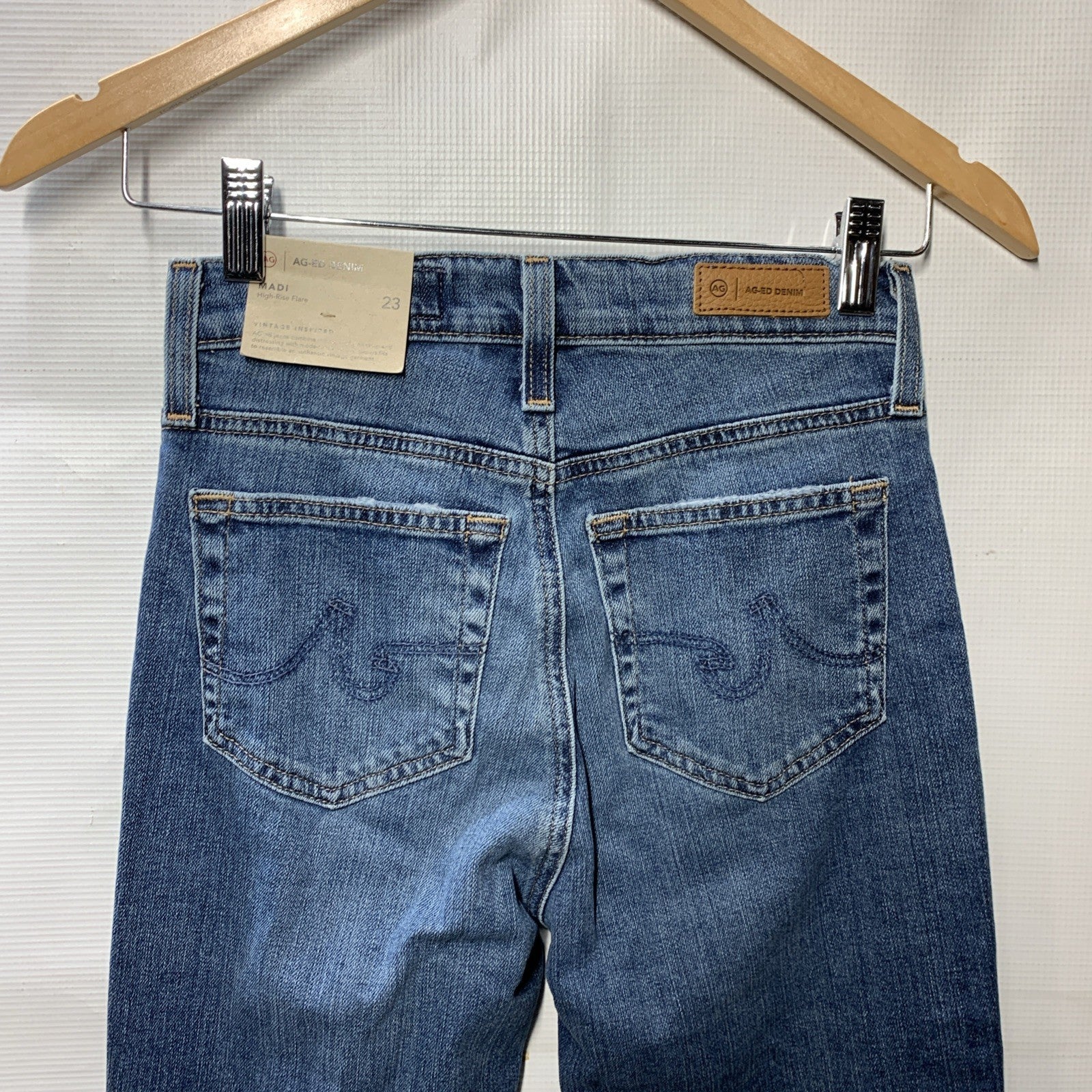AG -ED Denim Long Jeans Women's Madi High Rise Flare Vintage Inspired Size 23