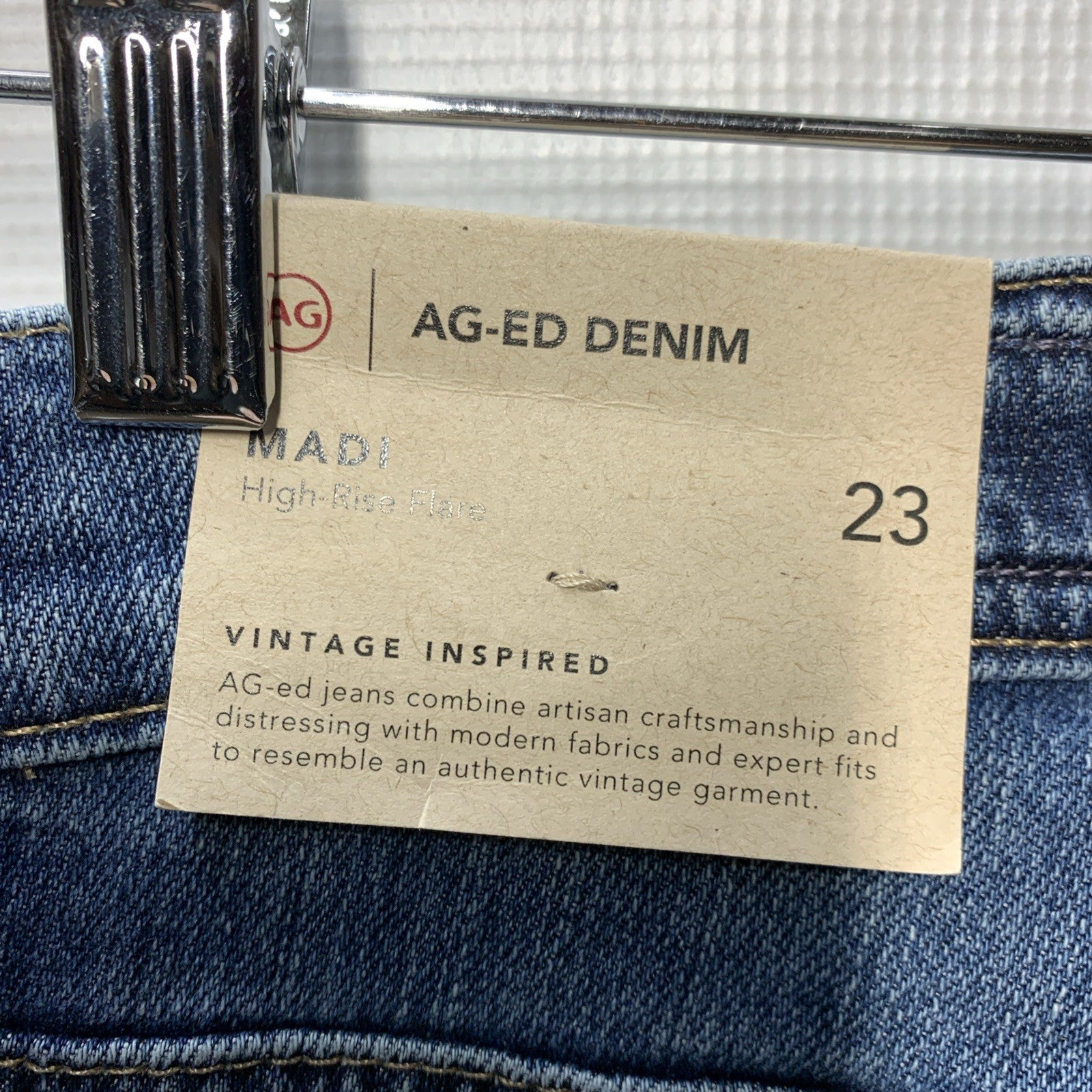 AG -ED Denim Long Jeans Women's Madi High Rise Flare Vintage Inspired Size 23
