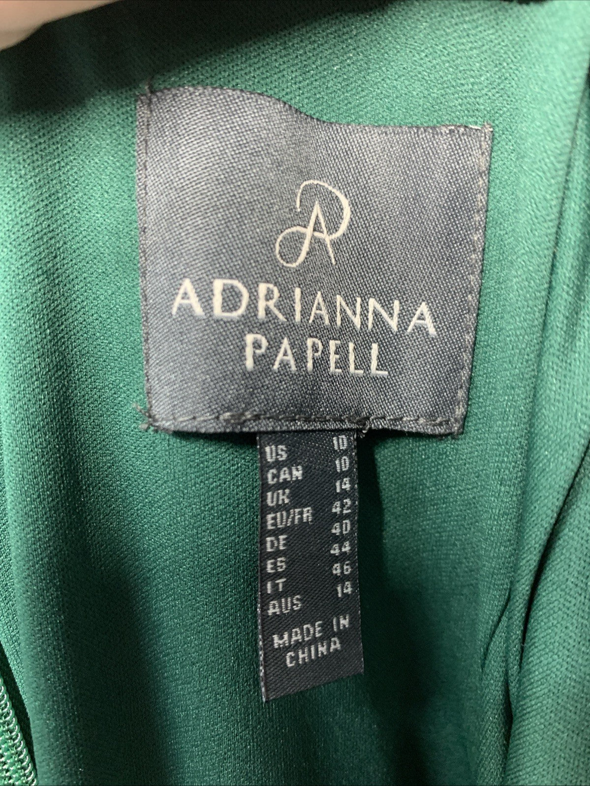 Adrianna Papell Satin Crepe One Shoulder Party Dress Metal Ring Accent Size 10