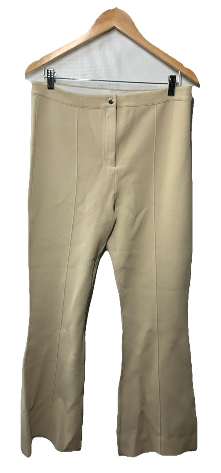 Theory Women's Flare Long Dress Pant Compact Crepe Formal Business Classic Sz L