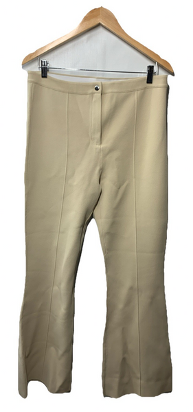Theory Women's Flare Long Dress Pant Compact Crepe Formal Business Classic Sz L