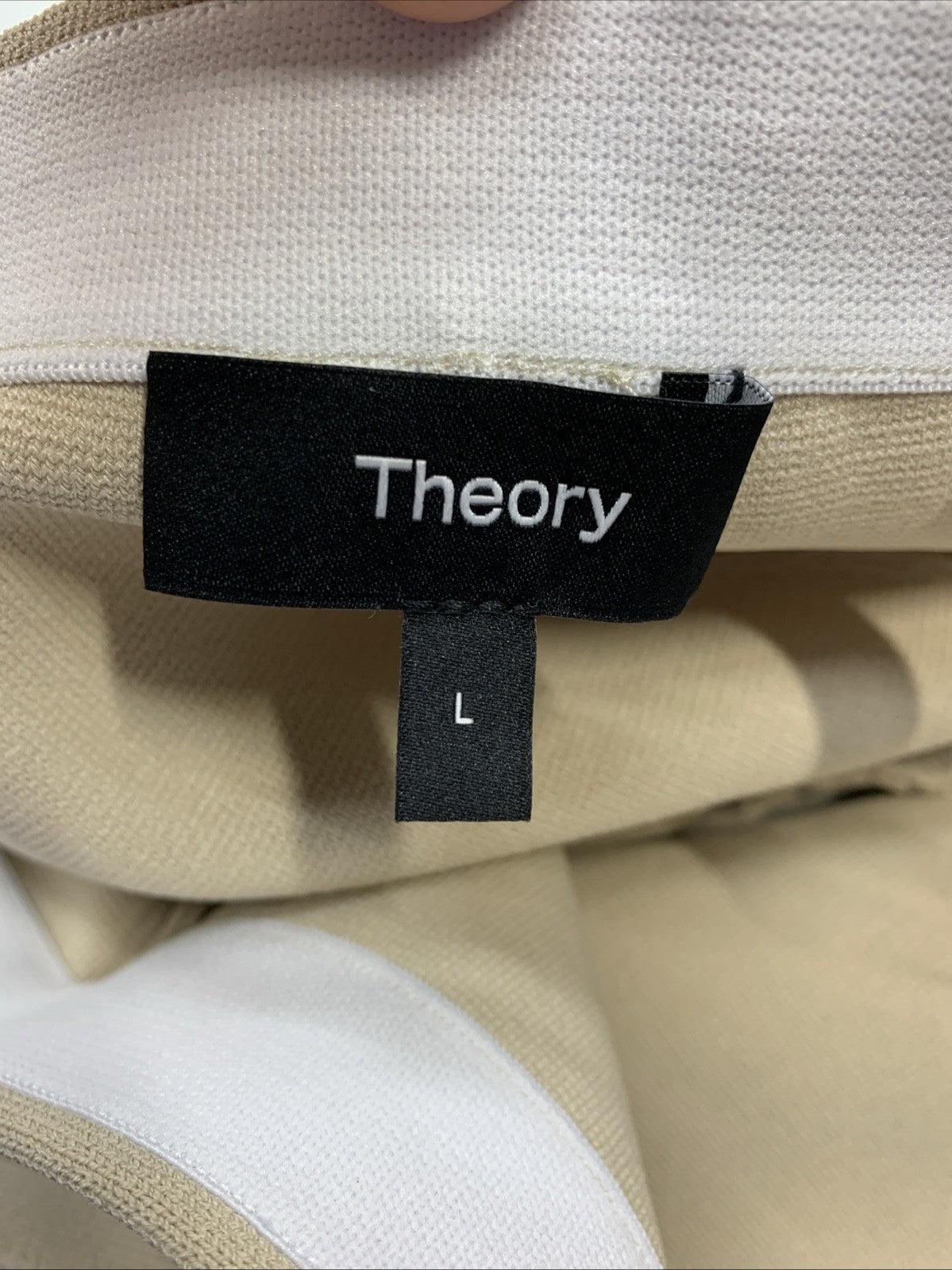 Theory Women's Flare Long Dress Pant Compact Crepe Formal Business Classic Sz L