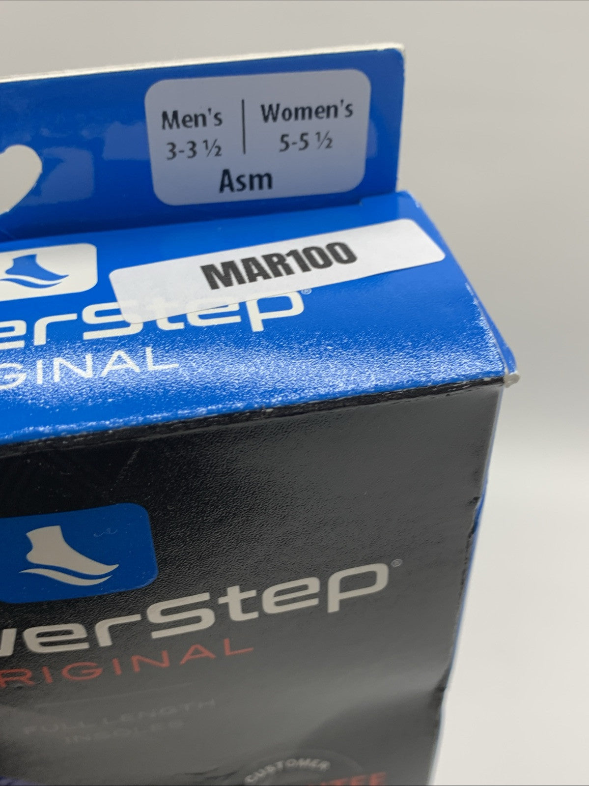 Powerstep Original Blue Full Length Insoles 5001-01AS Men's 3-3.5, Women's 5-5.5