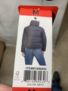 Hudson 1896893 Women's Short Puffer Jacket Long Sleeve Full-zip Size M Navy