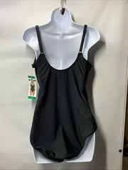 DKNY DIZMS559 Sport Women's One-piece Swimsuit Fully Lined Black Color Size XL