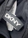 DKNY Women's Surplice Ruched Spaghetti Strap One Piece Swimsuit Size M Black