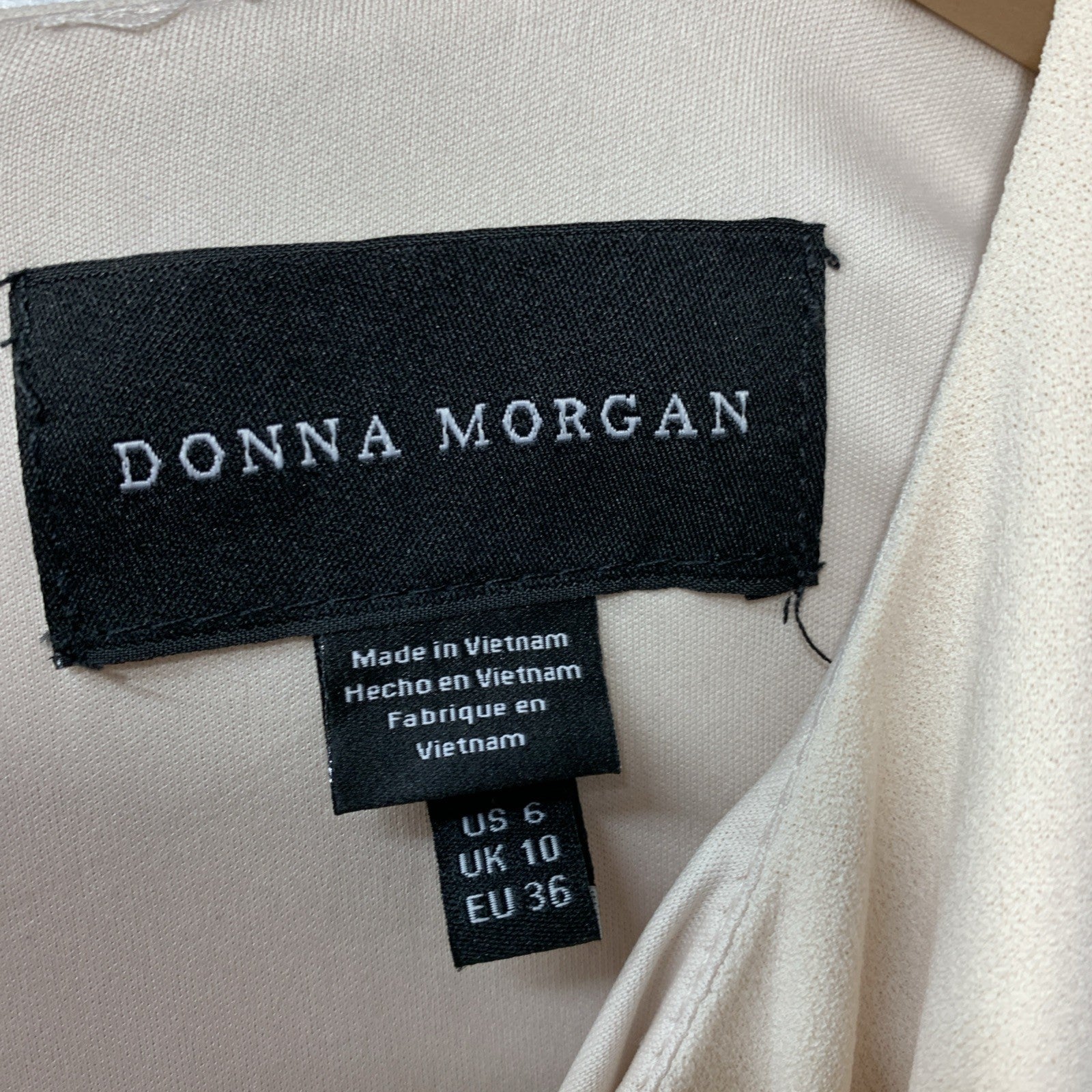 Donna Morgan D9263M Women's Sleek and Simple 3/4 Sleeve Shift Work Dress Size 6