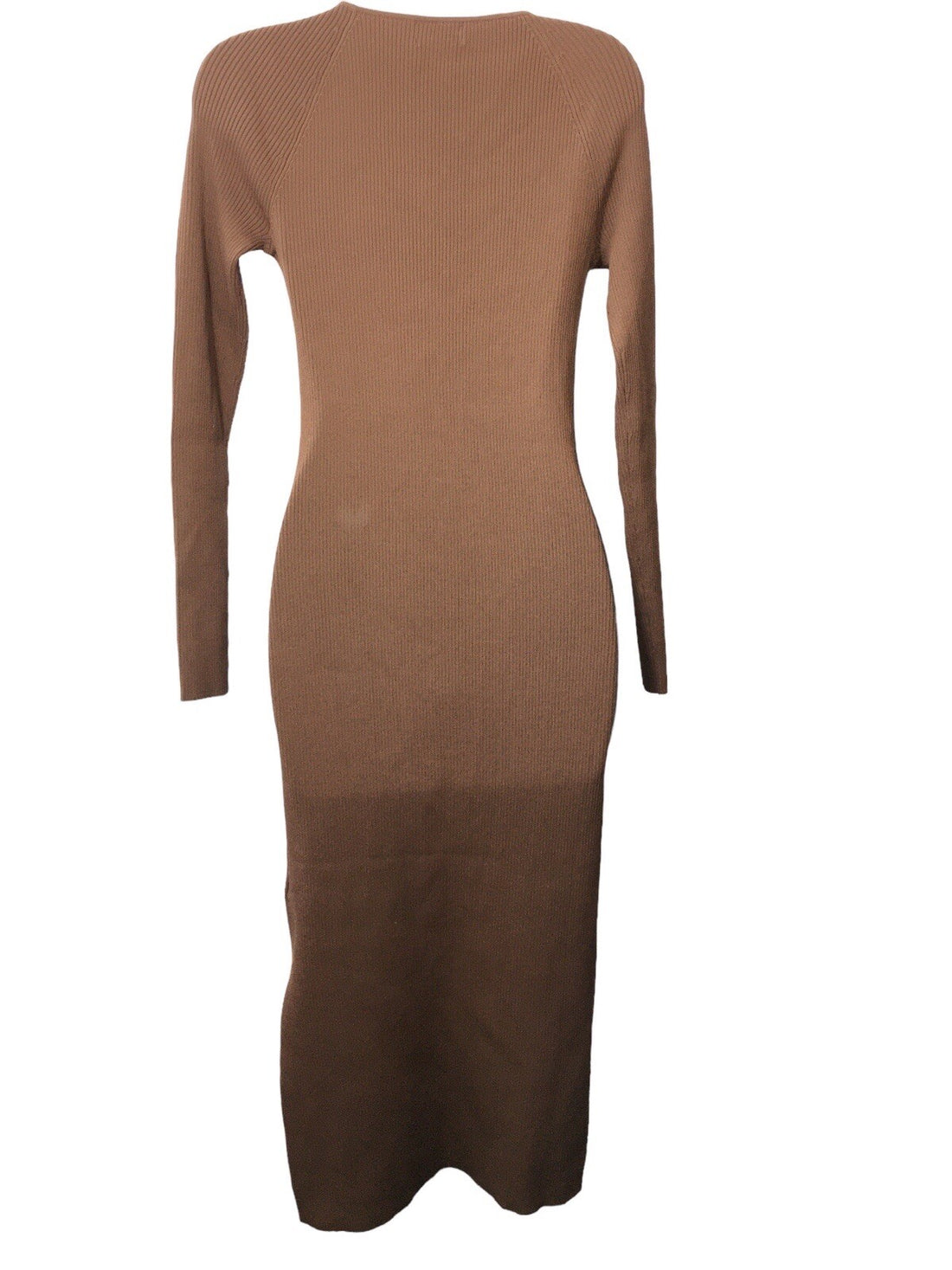 The Drop Women's Yasmin Rib Midi Sweater Dress With Side Split Small Long Sleeve