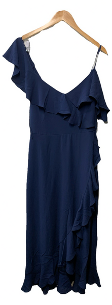 London Times T4150M Women's Ruffle Dress Party Cocktail Elegant Evening Size 10