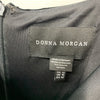 Donna Morgan D9183M Surplice Wrap Look Midi Dress Party Sleeveless Size 12 Black