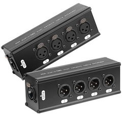 4CH Audio/DMX Over Network Cable Extender KXNE8F-4F RJ45 to XLR Female 2 Pack