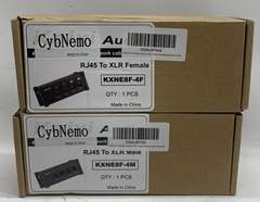 4CH Audio/DMX Over Network Cable Extender KXNE8F-4F RJ45 to XLR Female 2 Pack