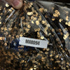 City Chic Womens Cocktail Party Dress Evening Sequin Glam V-neck Gold Size XL/22