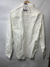 Armani Exchange Men's Long Sleeve Cotton Jacquard Collared Size Small Off-White