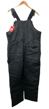 Wrangler 65145 Men's Insulated Duck Bibs Workwear Black with Pockets Size Large
