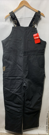 Wrangler 65145 Men's Insulated Duck Bibs Workwear Black with Pockets Size Large