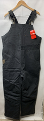 Wrangler 65145 Men's Insulated Duck Bibs Workwear Black with Pockets Size Large
